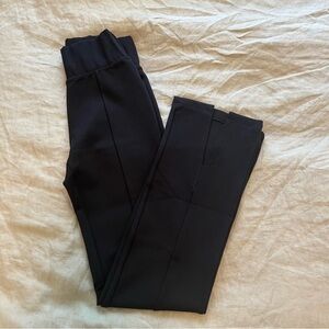 Abercrombie & Fitch Black Ponte Split-Hem Flare Pants | XS | Tailored Petite